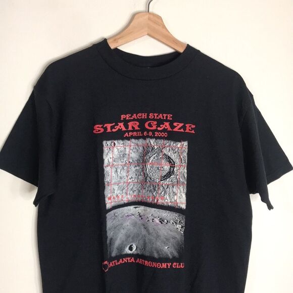 Vtg fruit of the loom peach state April 2000 atlanta astrology T-shirt M - Picture 3 of 9